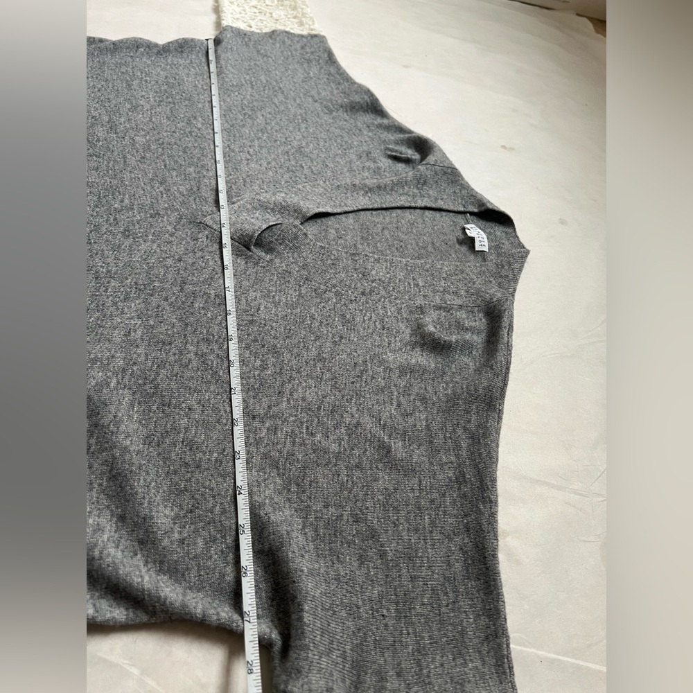 Claudie Pierlot Mania Women Sweater Pullover Wool Cashmere Gray M Quiet Luxury - Picture 6 of 8